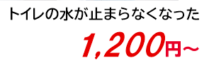 トイレの水が止まらなくなった 1,200円～