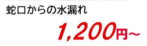 蛇口からの水漏れ 1,200円～