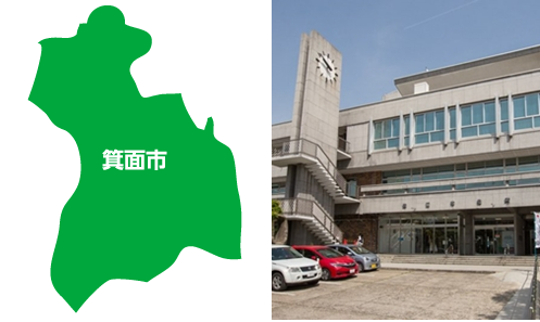 箕面市の地図