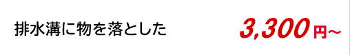 排水溝に物を落とした 3,800円～