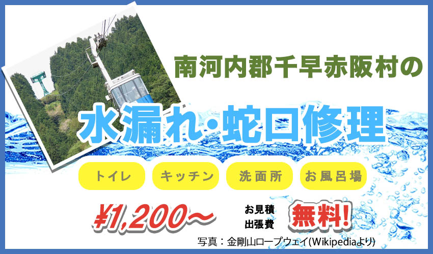 大阪府南河内郡千早赤阪村水漏れ