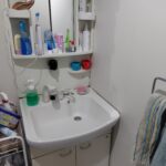 洗面所の配管から水漏れ