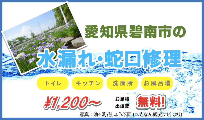 愛知県碧南市の水漏れ・蛇口修理業者