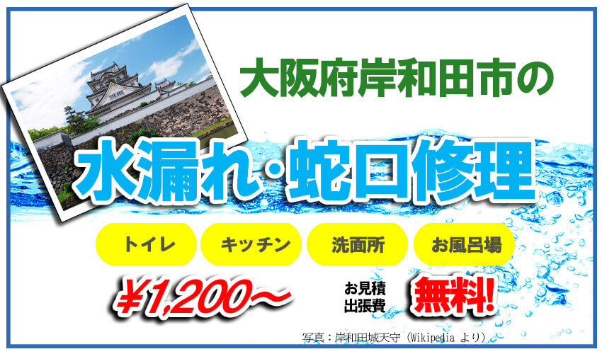 大阪府岸和田市の水漏れ・蛇口修理