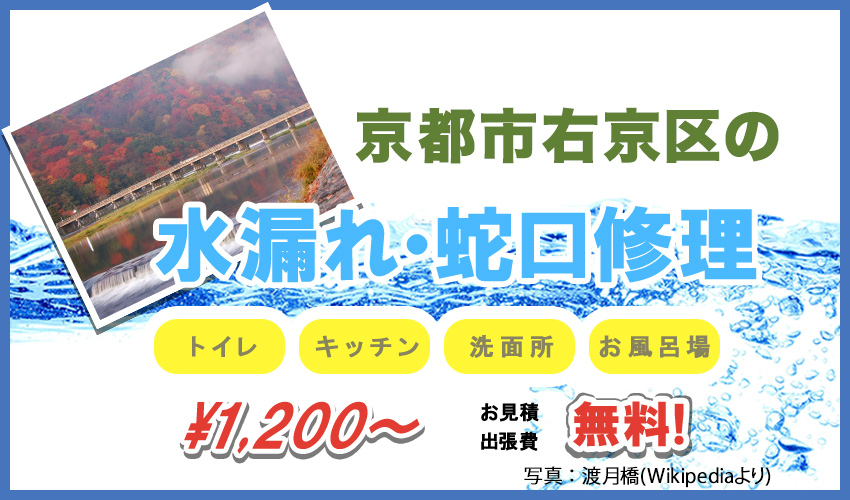 京都府京都市右京区水漏れ