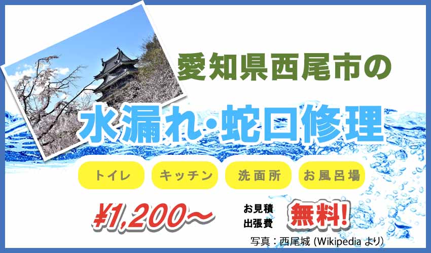 愛知県西尾市の水漏れ・蛇口修理業者