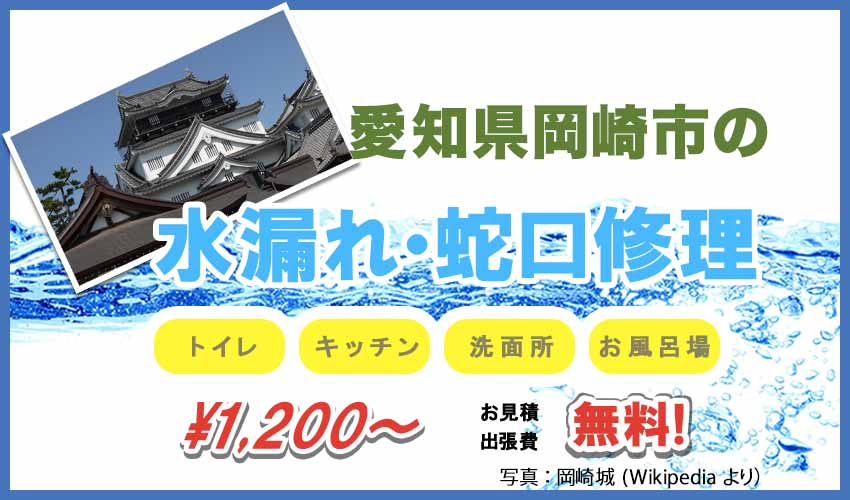 愛知県岡崎市の水漏れ・蛇口修理業者