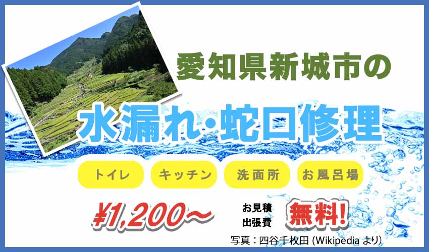 愛知県新城市の水漏れ・蛇口修理業者