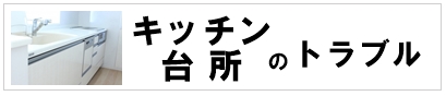 キッチン（台所）の水漏れ・排水つまり・水が流れない