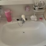 洗面所のパイプのつまりを取り除いてもらいました