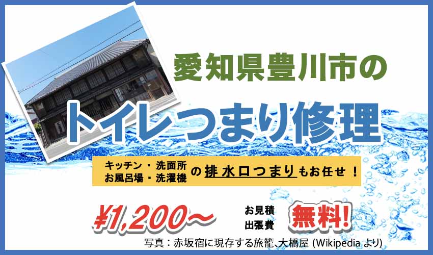 愛知県豊川市のトイレつまり修理業者